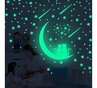 Adesivi fosforescenti - Gatti sulla luna