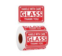 Adesivi fragili per spedizione, etichette di avvertenza 250 pezzi - Maniglia con cura Adesivi di avvertimento fragili | per materiali Piatti aziendali Vetro Cucina TV Bagagli