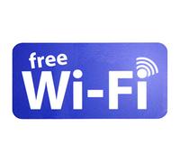 Adesivi 'Free Wi- Fi' | Art. N. Hin _ 267 | isecur®, per la pasticceria, Il Café, ristorante o negozio | Free WiFi | WiFi gratuito | kostenfreies WiFi | nota
