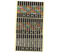 Adesivi Fretboard Sticker per Chitarra e Basso 12 Pezzi | Note Sul Manico, Carta, Design Professionale per Apprendimento, Etichette Tastiera 12 Adesivi
