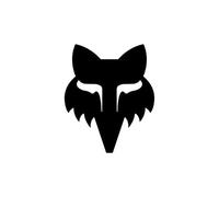 Adesivi fustellati fox head 10 2 cm nero