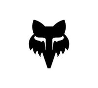 Adesivi fustellati fox head 17 8 cm nero