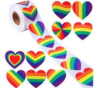 Adesivi Gay Pride,500 pz Adesivi Arcobaleno Amore Adesivi A Righe Roll per La Parata dell'Orgoglio Gay Carnevale Party Decoratio