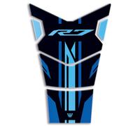 Adesivi Gel 3d moto Paraserbatoio Serbatoio compatibili Yamaha R7 2021 2024 Blu