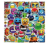 Adesivi Geometries Dashs Stickers, 50 Pcs Geometries Dashs Figure DIY Stickers Impermeabili in Vinile Per Feste, Scrapbook, Quaderni, Skateboard Per Adolescenti E Studenti