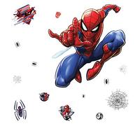ROOM MATES Adesivi giganti da parete, motivo: Spider-Man 27.36 inches x 33.61 inches Blu, Rosso, Nero