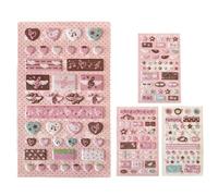 Adesivi - Giocattoli 3D Di Note Musicali Con S - 4 Pezzi Di Piccole Stelle Per Portatile,Per Diario Notebook Scrapbook Custodia Per Matite Pianificatore Diari Portatile