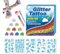 Adesivi glitter per corpo, adesivi glitter viso | Decalcomanie in polvere glitterata impermeabile - Kit di decalcomanie per il corpo dei bambini in polvere glitterata, adesivi per il viso con glitter