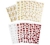 Adesivi glitterati, foglio 10x24+12x18,5 cm, 8fogli
