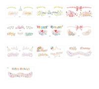 Adesivi Glitterati Per Feste Di Compleanno, Carini E Divertenti, Perfetti Per Le Feste E Rimovibili Con Il Trucco Usa E Getta. 160 * 69mm