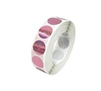 Adesivi gratta e vinci 16 * 16mm Rotondi 1000 pezzi Adesivi olografici vuoti for copertina codice segreto Gioco domestico for fai da te(Pink)