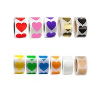 Adesivi gratta e vinci 30 rotoli Etichette adesive a forma di cuore Adorabili sigilli di cancelleria for scrapbooking for bambini Decorazioni di nozze di compleanno for fai da te(Pink)