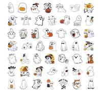 Adesivi Halloween Bulk,Adesivi di Halloween Vintage - Adesivi per feste di vacanza impermeabili, simpatici adesivi fantasmi dei cartoni animati | Adesivi fantasmi di Halloween, decalcomanie