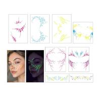 Adesivi Halloween Per Il Viso 8 Pezzi Decalcomania Per Cosplay Impermeabile | Adesivi Halloween Donne, Feste, Cosplay, Palcoscenico, Concerti, Carnevale, Ballo