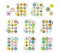 Adesivi Hawaii a Tema Spiaggia - Set 16pcs Hawaiano Surf per Bambini (Colore A)