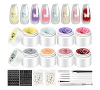 Adesivi Hollow - Pat Email In Gel | Gel Gradiente Per La Pittura Di Manicure - Di Design Delle Unghie 8 Colori Accessori Creativi Colori Manicure
