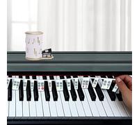 Adesivi Impermeabili For Pianoforte, Adesivi In Silicone For Tastiera Pianoforte Riutilizzabile Viene Etichette Note Pianoforte Con Pianoforte Ornamenti (Color : Multi-colored)