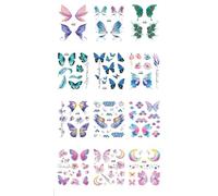 Adesivi Impermeabili Per Tatuaggi A Farfalla Con Glitter, Adesivi Per Il Trucco Dei Festival Musicali, Adesivi Per Il Viso Dei Bambini Per La Festa Dei Bambini 105×120mm