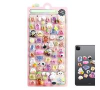 Adesivi in cristallo luminoso 3D - Decalcomanie in rilievo con animali, set artigianale fai-da-te per bambini | Adesivi gonfi di cartoni animati 3D che si illuminano al buio Decorazione creat