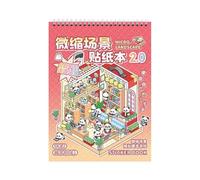 Adesivi in miniatura, simpatici cartoni animati, design divertente, pagine decorative per libri, album di ritagli rilassanti (per esercizi quotidiani, tempo creativo consapevole per bambini e adulti)