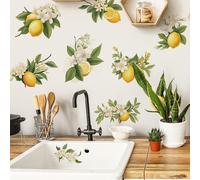Adesivi in PVC con foglie verdi di limone per la decorazione della