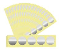 Adesivi in rilievo - 100 pezzi di etichette adesive con bordo seghettato, goffratura certificato notaio in alluminio | Decorativo per invito festa di nascita, inviti di nozze