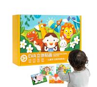 Adesivi In schiuma Per Animali 3D - Set Di Puzzle Fai Da Te Per Cartoni Animati Da 12 Pezzi - Kit Artigianale Per Adesivi In schiuma Creativa | Per Bambini, Arte, Progetti Scolastici, Casa, Feste