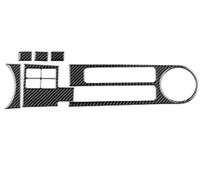 Adesivi In vera Fibra Di Carbonio Morbida Per Toyota Per Yaris 2006-2011 Guida A Sinistra E A Destra Per Leva Del Cambio Freno A Mano Portabicchieri Adesivi per interni auto(Black Carbon)