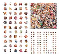 Adesivi in vinile a forma di panda rosso, adesivi per bottiglie d'acqua, per ragazze e bambini, 110 etichette durevoli a forma di panda per diari, bicchieri, bambini