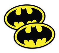 Adesivi in vinile impermeabili con logo dei supereroi (80 mm di larghezza), per auto, laptop, skateboard, bici, furgoni, moto, moto, 2 pezzi