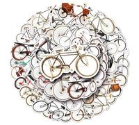 Adesivi in vinile per bicicletta, stile retrò, vintage, da viaggio, estetici, impermeabili, per laptop, bottiglia d'acqua, valigia, skateboard, diario, 50 pezzi, per adulti
