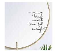Adesivi in vinile per specchio da bagno, con scritta "You are Kind Smart Beautiful Enough", decorazione per la stanza da bagno, camera da letto delle ragazze, stanza della figlia, camera da letto