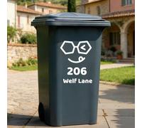 Adesivi In Vinile Personalizzati Per Bidoni Della Spazzatura Da Esterno, Numeri Civici E Decalcomanie Con Il Nome Della Via Per Bidoni Della Spazzatura, Cassette Postali E(D,30 * 40cm)