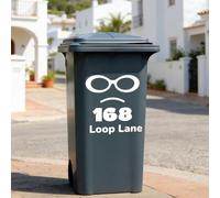 Adesivi In Vinile Personalizzati Per Bidoni Della Spazzatura Da Esterno, Numeri Civici E Decalcomanie Con Il Nome Della Via Per Bidoni Della Spazzatura, Cassette Postali E(B,30 * 40cm)