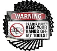 Adesivi inappropriati con scritta in lingua inglese "Warning to avoid injury Keep Your Hands Off My Tools!", 10 adesivi divertenti per auto con scritta "Girl Car Rules" (6 x 9 cm)