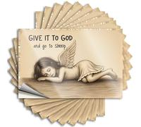 Adesivi inappropriati Give It to God and Go to Sleep: A Serene Angel's Lullaby Stickers 10Pcs Hardhat adesivi e decalcomanie divertenti adesivi per auto (8 x 12 cm)