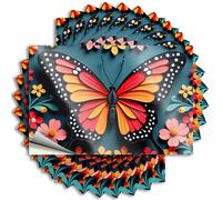 Adesivi inappropriati Una farfalla colorata circondata da fiori vibranti. Adesivi 10 pezzi cartello bar per decorazione domestica adesivi divertenti (12 x 18 cm)