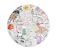 Adesivi ispiratrici per computer portatile - Adesivi biblici impermeabili per scrapbooking, confezione estetica preppy, 52 adesivi colorati Gesù portatili