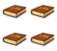 Adesivi laminati: 150 mm, 4 pezzi, logo professionale LAW