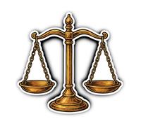 Adesivi laminati: 200 mm, 1 pezzo - Bilancia della giustizia Jura resistente alle intemperie, grande formato