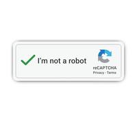 Adesivi laminati: 200 mm, 1 pezzo - I'm not a robot Captcha targa per porta, impermeabile, ingresso IT nerd
