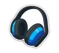 Adesivi laminati: 200 mm, 1 pezzo, protezione dell'udito, simbolo XXL, resistente alle intemperie, per l'industria