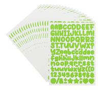 Adesivi Lettere 30pz, per Auto Verde Chiaro, Vinile
