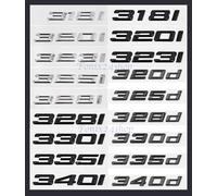 Adesivi Lettere BMW 3D Cromati/Neri Logo Emblema Auto Serie Fino 2016