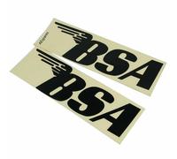 Adesivi Logo BSA Neri Coppia Decal Moto Per A65 A10 B44 B25 A75 Tutti i Modelli