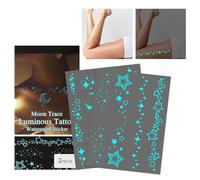 Adesivi Luminescenti al Buio - Adesivi Viso con Effetto Lucido,Decorazioni Viso Lungo Durata Antisudore per Ragazze Spalle Braccia Feste e Spettacoli