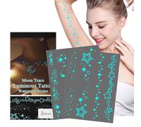 Adesivi Luminescenti al Buio - Glitter per il Corpo Impermeabile Trucco Temporaneo,Decorazioni Resistenti all'Acqua e al Sudore per Feste su Braccia Caviglie Spalle Donne
