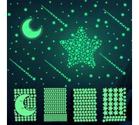 Adesivi Luminosi 1030 Pezzi Stelle Scure Autoadesivi per Bambini Adesivi Fluorescenti per la Decorazione del Soffitto della Cameretta dei Bambini, Verde