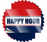 Adesivi magnetici da parete per ufficio e salute mentale, resistenti alle intemperie, con scritta "Happy Hour Fish Royal Funny Garage Signs for Men (6 x 9 cm, 10 pezzi)
