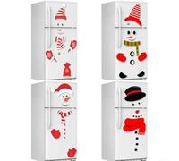 Adesivi magnetici impermeabili per frigorifero con pupazzo di neve per decorazioni fai da te in stile cartone animato adatto per superfici metalliche (CT003)